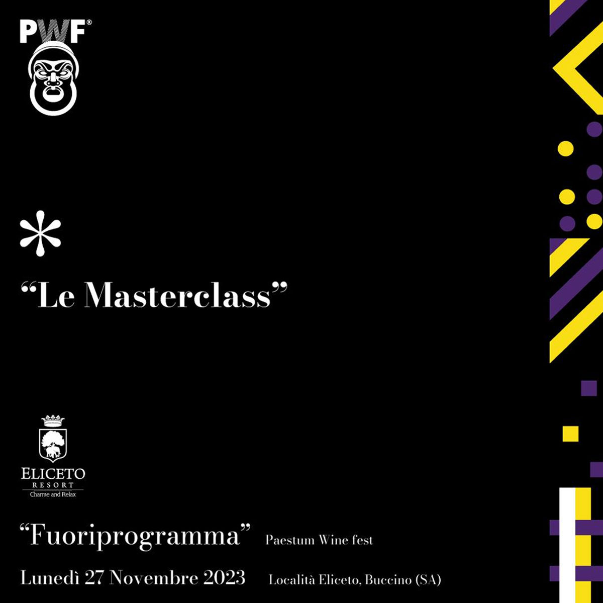 Paestum Wine Fest *Fuoriprogramma Ore 18:00 Masterclass "Viaggio tra le province campane" a cura di Luciano Pignataro e Alessandro Rossi 